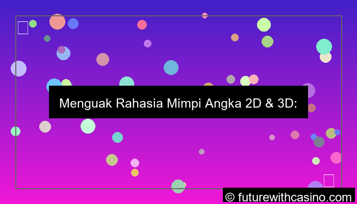 mimpi angka 2d 3d