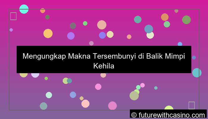 mimpi kehilangan barang